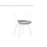 Polypropylene chair with integrated cushion Belcesti