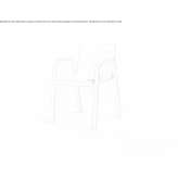 Polyurethane garden chair with armrests Filotion