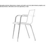 Plastic chair with stackable armrests Vuadens