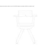 Upholstered swivel chair in birch Corpa