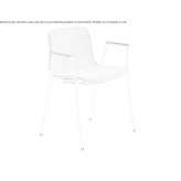 Upholstered, stackable chair with armrests Belcesti