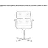 Reception chair with 4-star base Gnosjoe
