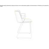 Fabric chair based on a sleigh with armrests Myrhorod