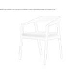 Solid wood chair with armrests Pelago