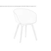 Polypropylene chair with armrests Belcesti