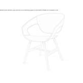 Tanned leather chair with armrests Vuarrens