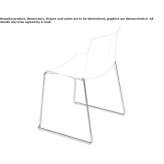 A stackable chair on a sled base Slonim