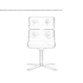 Reception chair with 4-star base Gnosjoe