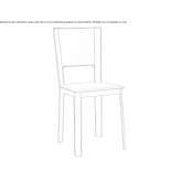 Leather chair with high backrest Flora