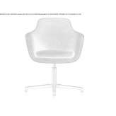 Swivel fabric chair with 4-star base with armrests Auffay
