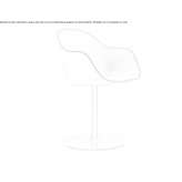 Swivel chair upholstered in leather with armrests Portimao