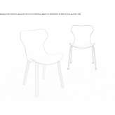 Stackable polypropylene chair Ciftehan