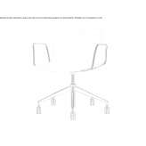 Swivel chair with a five-star base and armrests Slonim