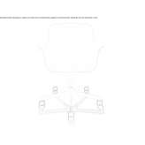 Polyurethane chair with 5-star base and wheels Deia