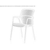 A chair with armrests that can be stacked Proger