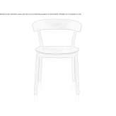 Wooden chair with metal or wooden base Schuyler