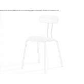 Stackable wooden chair with integrated cushion Baune