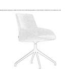 Upholstered leather trestle chair Burham