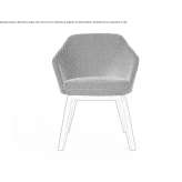Fabric armchair Metten