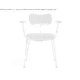 Chair upholstered in fabric with armrests Neath