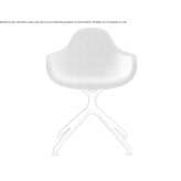 Fabric chair on trestles with armrests Budeasa