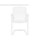 Upholstered chair on supports with armrests Proger