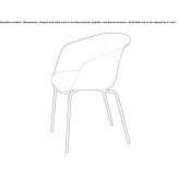 Polypropylene chair with integrated cushion Wiednitz