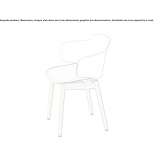 Polypropylene chair with armrests Fritch