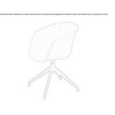 Swivel fabric chair with armrests Wiednitz