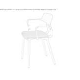 Wooden chair with integrated cushion Limerle