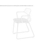 Polypropylene chair with armrests Limerle