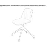 Swivel chair on polypropylene trestles Fritch