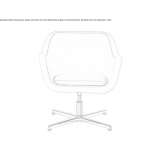 Upholstered chair on a 4-star base with armrests Barbat