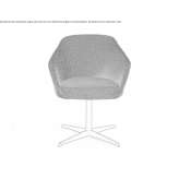 Fabric chair with 4-star base with armrests Metten