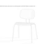 Wooden chair with integrated cushion Baune