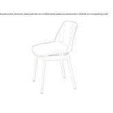 Polypropylene chair with integrated cushion Fritch