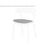 Wooden chair with integrated cushion and metal or wooden base Schuyler