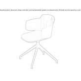 Swivel chair made of polypropylene with armrests Fritch