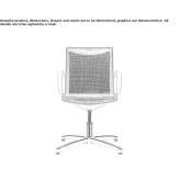 Mesh reception chair with armrests Gurzuf
