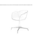 Swivel, upholstered reception chair Argeles