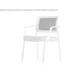 Fabric chair with armrests and integrated cushion Malling