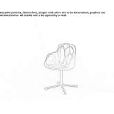 Chair with 4-star base with armrests Llandilo