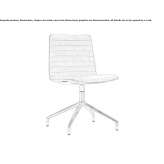 Swivel, upholstered trestle chair Metapa