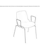 Technopolymer chair with armrests Plato