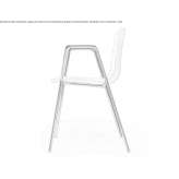 Polypropylene chair with armrests Kukow