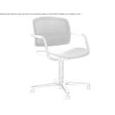Chair with 4-star base with armrests Jamay