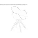 Tanned leather chair with armrests Portimao
