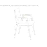 Upholstered wooden chair with armrests Tucta