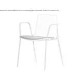 Polypropylene chair with armrests and integrated cushion Kukow