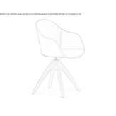 Leather chair with armrests Portimao